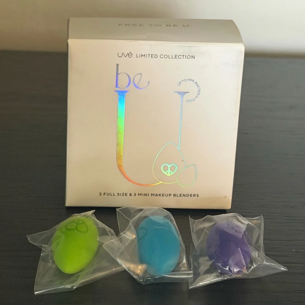 beU Limited Collection Mini Makeup Blenders - Green, Blue, Purple
